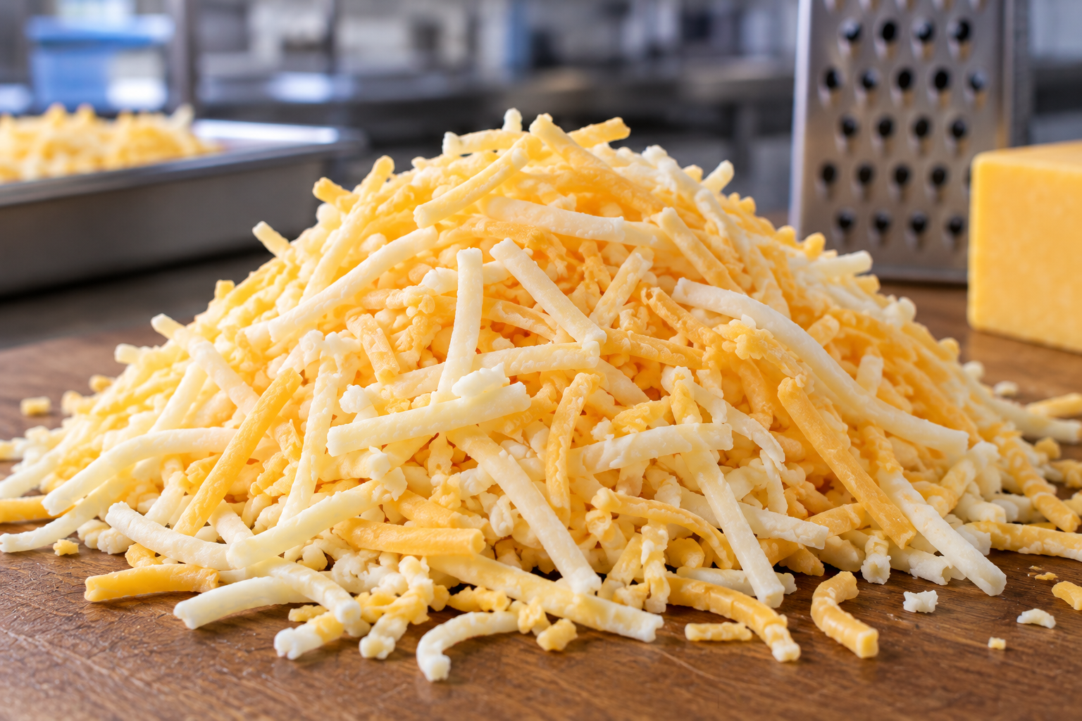 Commercial cheese blends and cuts